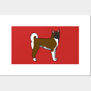 Brown Akita Posters and Art